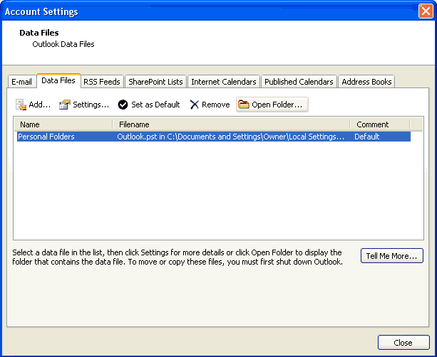 How to backup e-mail form Microsoft Outlook Express - Step 3 of 4