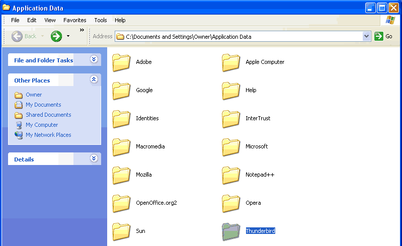 How to backup e-mail form Mozilla Thunderbird - Step 2 of 3