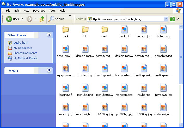 How to Windows Explorer to upload files to your site - Step 4 of 6