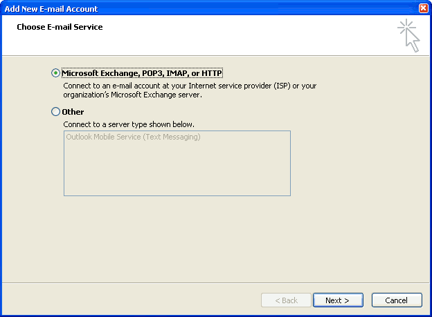 Set up an e-mail account on Microsoft Outlook 2007 - Step 3 of 9