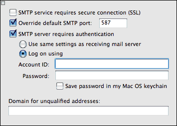 Set up an e-mail account on Entourage Mac - Step 6 of 6