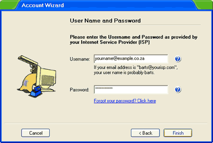 Set up an e-mail account on IncrediMail - Step 6 of 10