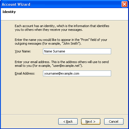 Set up an e-mail account on Mozilla Thunderbird - Step 3 of 10