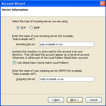 Set up an e-mail account on Mozilla Thunderbird - Step 4 of 10