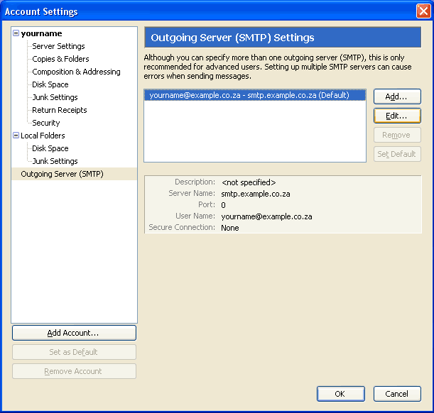 Set up an e-mail account on Mozilla Thunderbird - Step 9 of 10