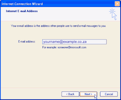 Set up an e-mail account on Microsoft Outlook Express - Step 5 of 10